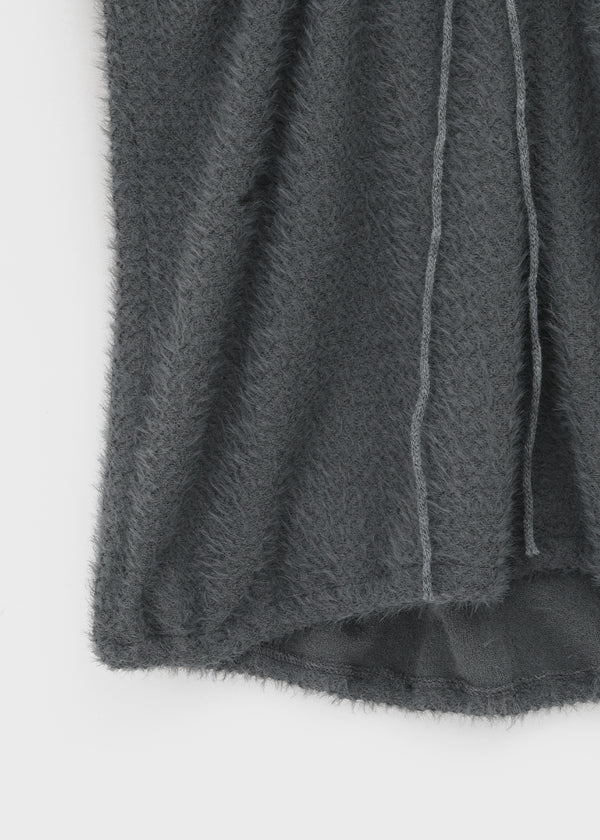 Diblum Hairy Strap Cap Sleeve Short Sleeve T-shirt