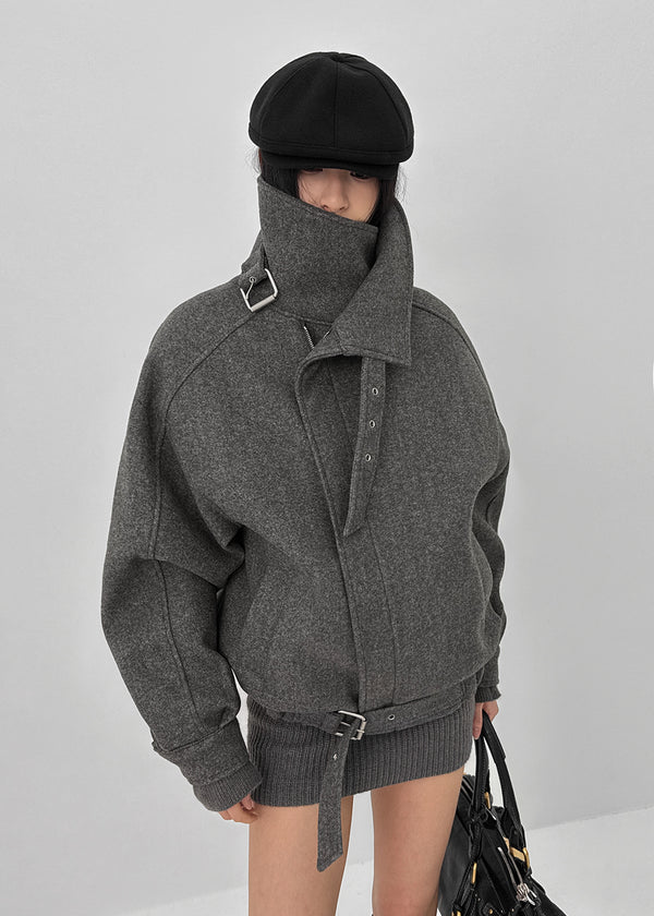 Sitf High Neck Buckle Quilted Jumper (2 Oz)