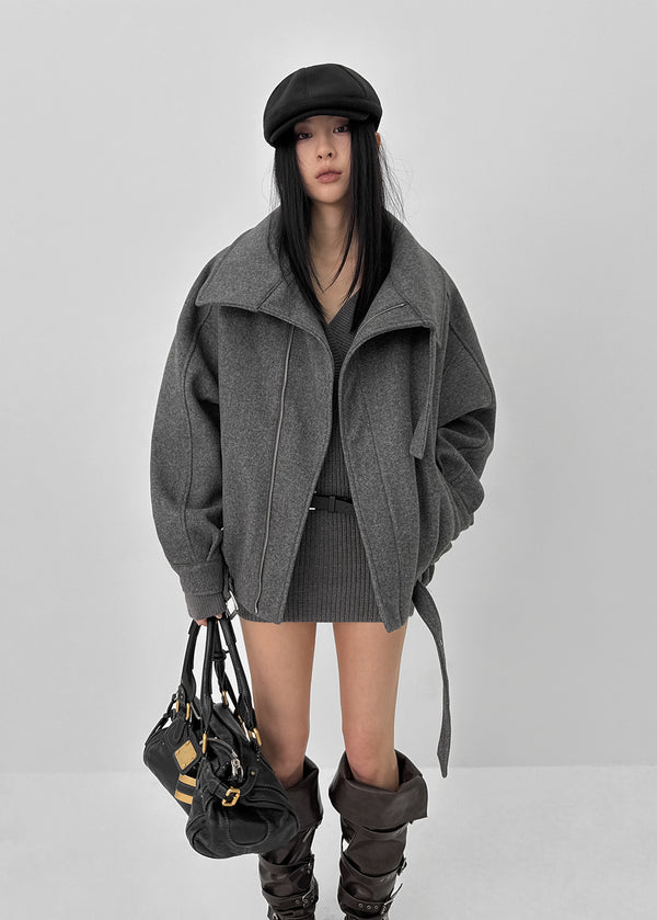 Sitf High Neck Buckle Quilted Jumper (2 Oz)