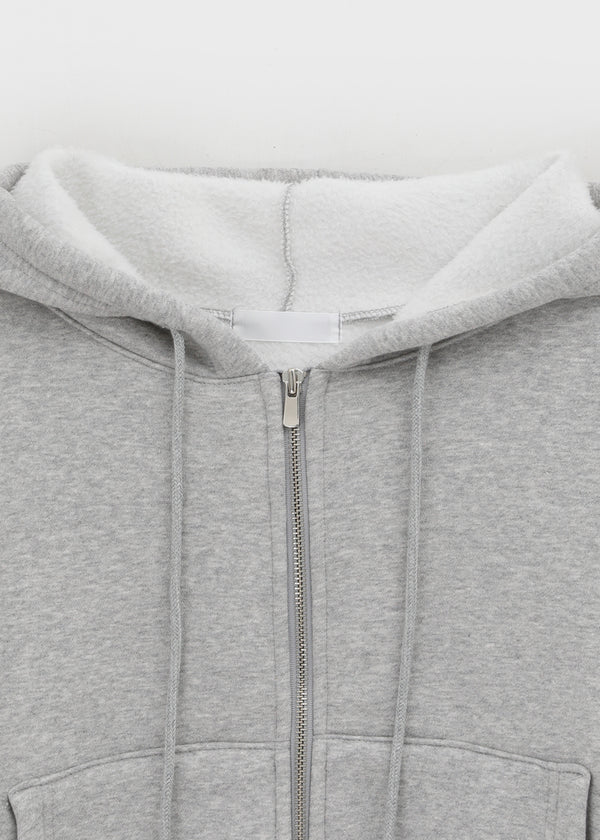 Relburn Boa Fleece Crop Hooded Zip-up