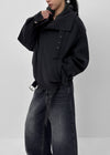 Takuta Washed Wide Fleece Denim Pants