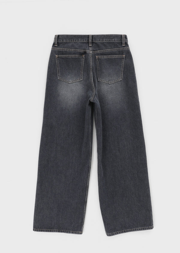 Takuta Washed Wide Fleece Denim Pants