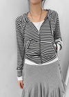 Tooltul Stripe Hooded Zip-up
