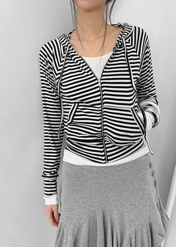 Tooltul Stripe Hooded Zip-up
