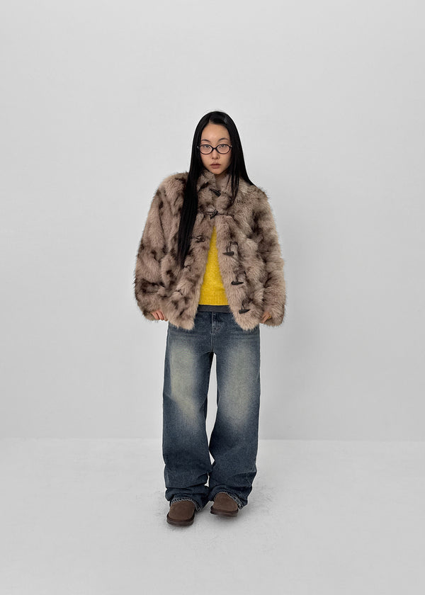 Syntro Duffle Two-tone Fur Jacket