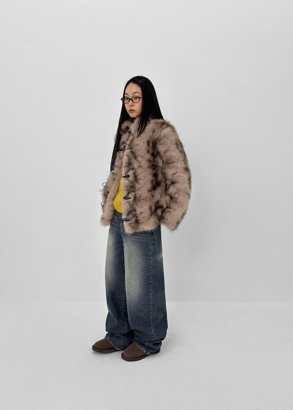 Syntro Duffle Two-tone Fur Jacket