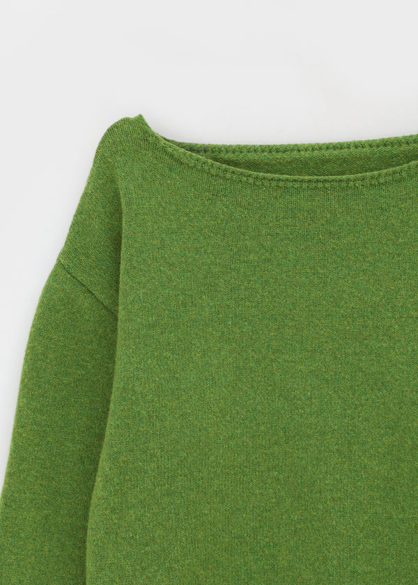 Weboying Boat Neck Wool Knit