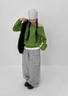 Weboying Boat Neck Wool Knit