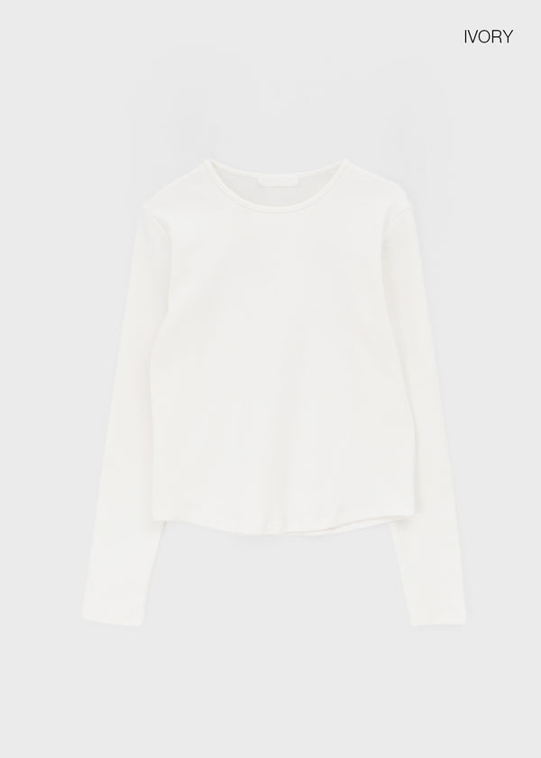 Comel Fleece Basic Round Long-sleeved T-shirt