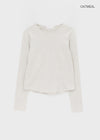 Comel Fleece Basic Round Long-sleeved T-shirt