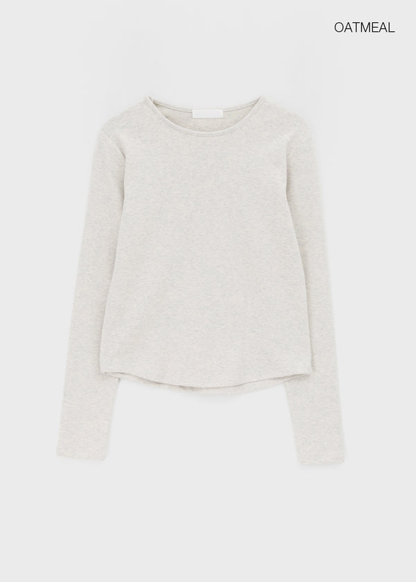 Comel Fleece Basic Round Long-sleeved T-shirt