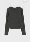 Comel Fleece Basic Round Long-sleeved T-shirt