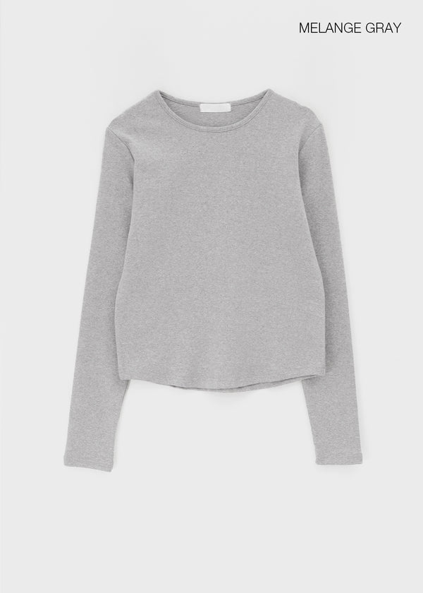 Comel Fleece Basic Round Long-sleeved T-shirt