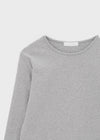 Comel Fleece Basic Round Long-sleeved T-shirt