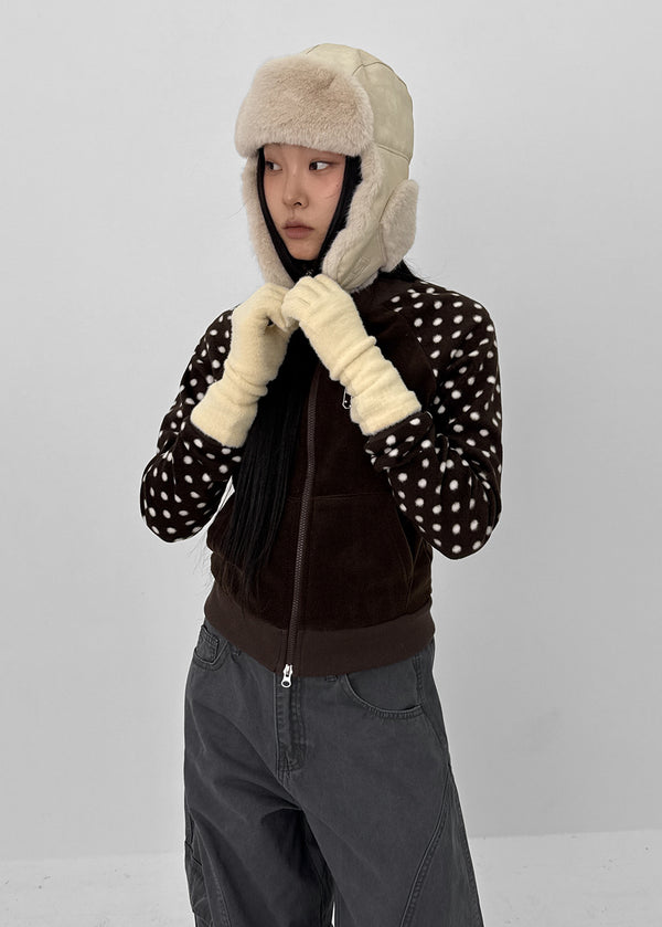 Poshon Long Boucle Knit Touch Gloves