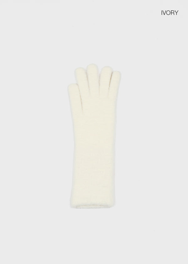 Poshon Long Boucle Knit Touch Gloves