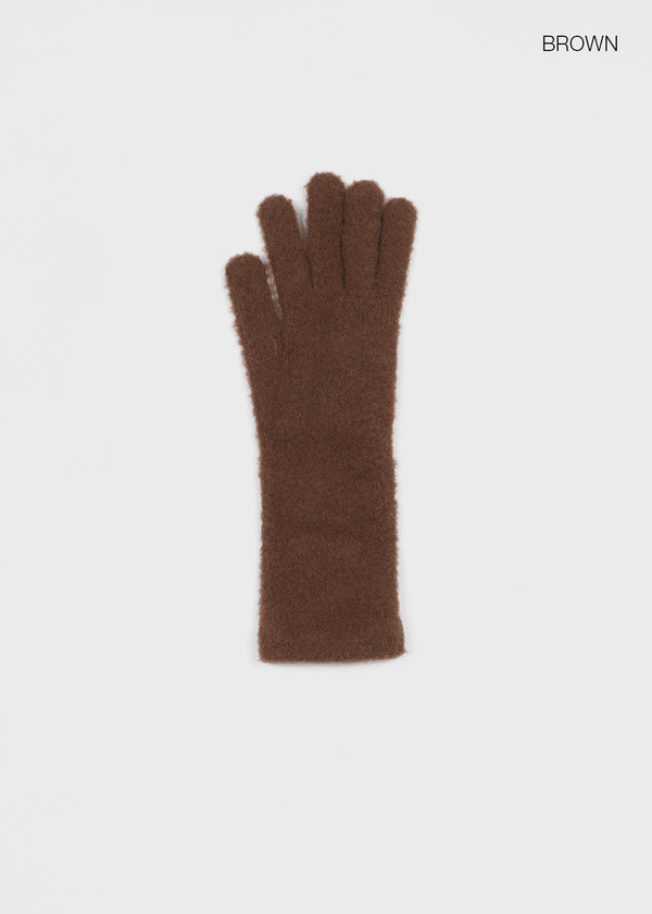 Poshon Long Boucle Knit Touch Gloves