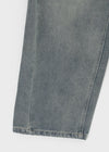(UNISEX) Puening Pintuck Washed Wide Denim Pants