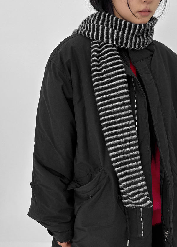 Romme Striped Angora Muffler