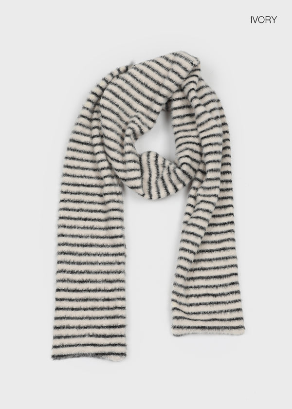Romme Striped Angora Muffler