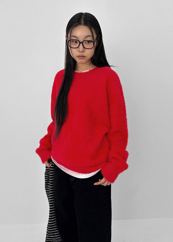 (UNISEX) Dekib Hairy Loose Fit Knit