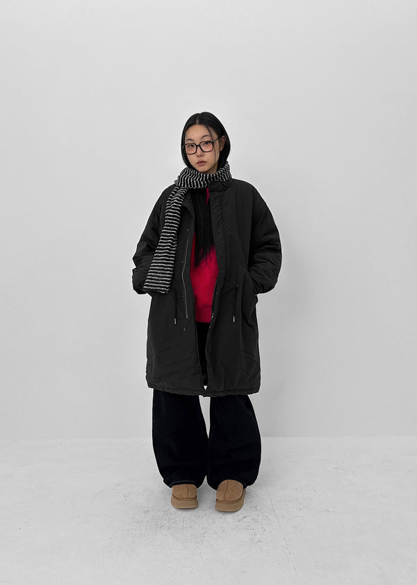 Somal Raised Fleece Wide Denim Pants