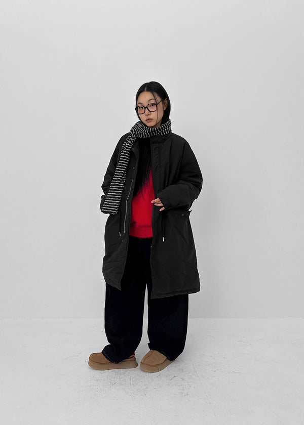 Somal Raised Fleece Wide Denim Pants