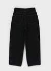 Somal Raised Fleece Wide Denim Pants