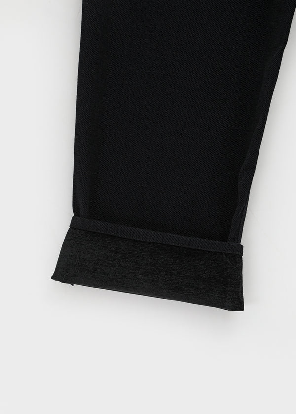 Somal Raised Fleece Wide Denim Pants