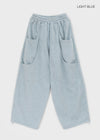 (UNISEX) Wicket Cut Balloon Fleece Wide Banding Pants
