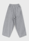 (UNISEX) Wicket Cut Balloon Fleece Wide Banding Pants
