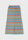 Curie Stripe Fleece Banding Long Skirt