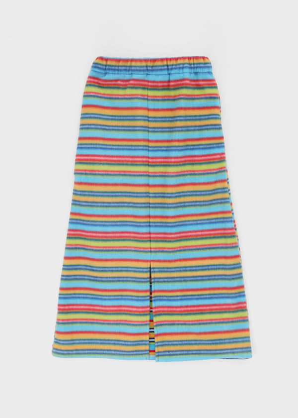 Curie Stripe Fleece Banding Long Skirt