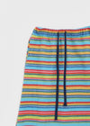 Curie Stripe Fleece Banding Long Skirt