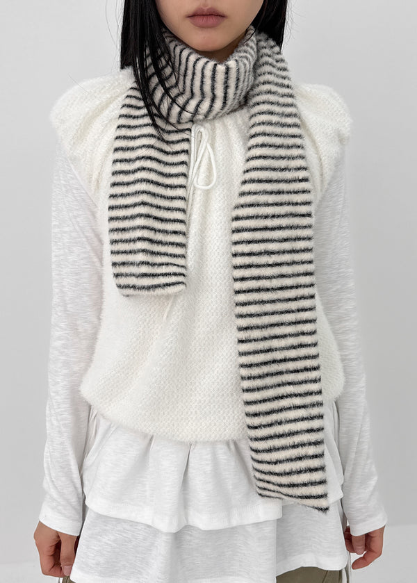 Romme Striped Angora Muffler