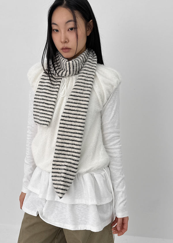 Romme Striped Angora Muffler