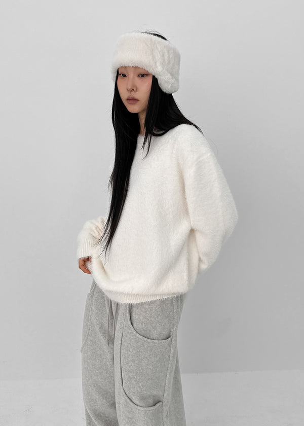 (UNISEX) Dekib Hairy Loose Fit Knit