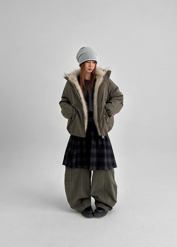 Ningti Curved Back Banding Cargo Pants