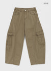 Ningti Curved Back Banding Cargo Pants