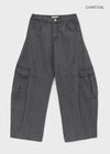 Ningti Curved Back Banding Cargo Pants