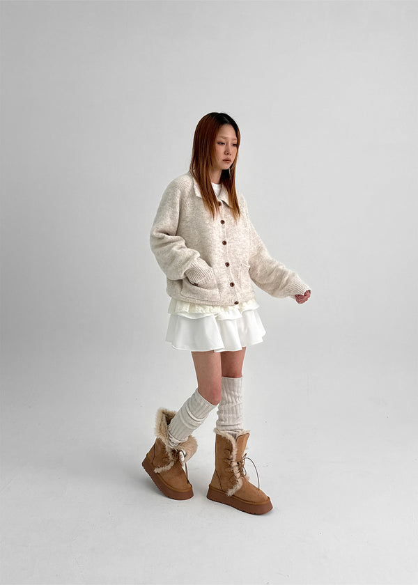 Umki Corduroy Cancan Mini Skirt