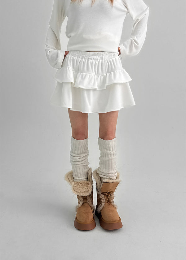 Umki Corduroy Cancan Mini Skirt