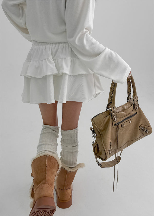 Umki Corduroy Cancan Mini Skirt