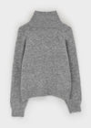 Minoko High-neck Pocket Wool Knit Cardigan