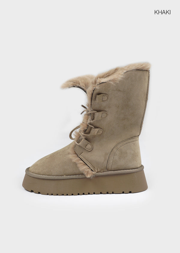 Caman Suede Folding Middle Fur Ugg Boots