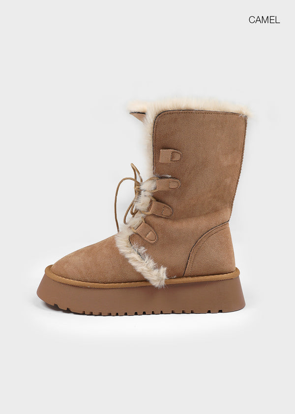 Caman Suede Folding Middle Fur Ugg Boots