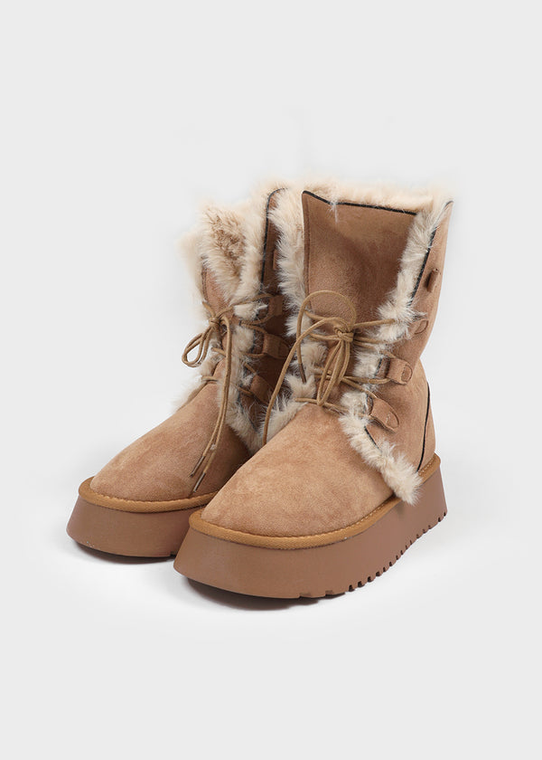 Caman Suede Folding Middle Fur Ugg Boots