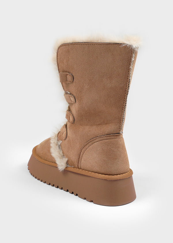 Caman Suede Folding Middle Fur Ugg Boots