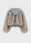 Hazelley Fur Hooded Zip-up