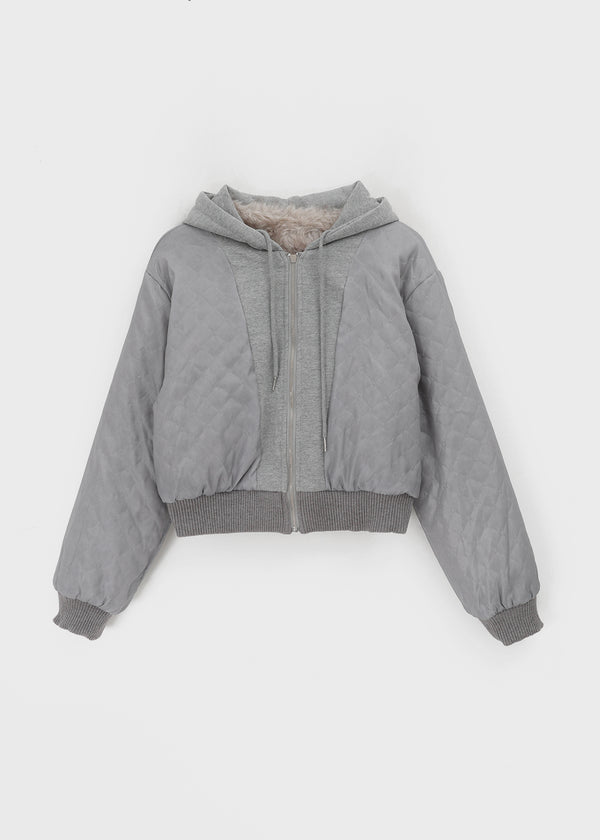 Hazelley Fur Hooded Zip-up